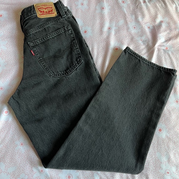 Levi's 94’ Baggy Women’s Dark Gray Straight Leg High Rise Jeans Size 27 - Picture 1 of 12